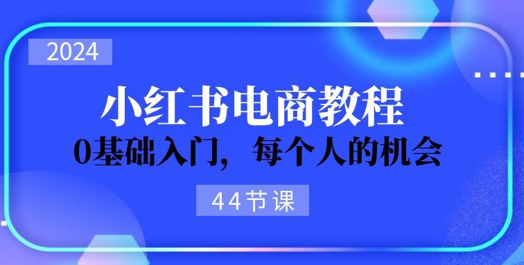 2024从0-1学习小红书电商，0基础入门，每个人的机会（44节）