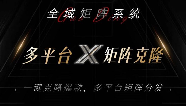 全域矩阵系统，可一键克隆爆款矩阵分发到多个平台！矩阵操作日引流500+！