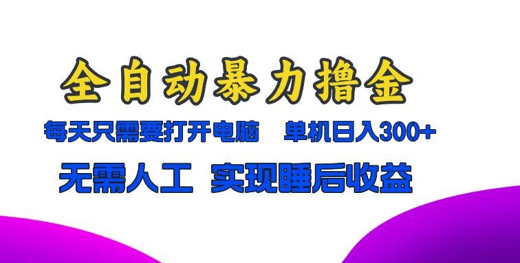全自动暴力撸金，只需要打开电脑，单机日入300+无需人工，实现睡后收益