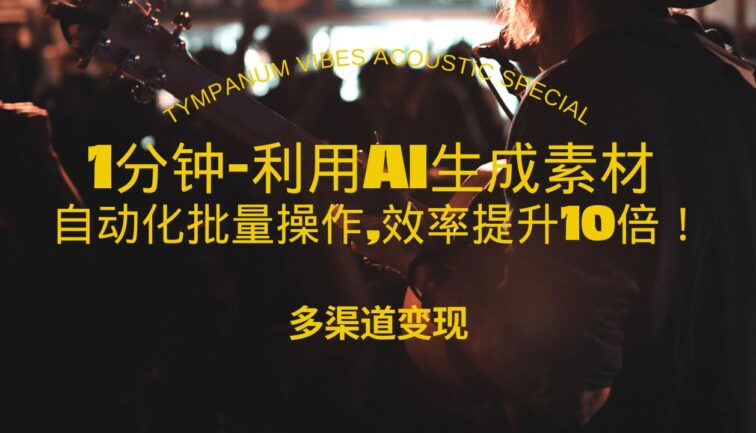 1分钟教你利用AI生成10W+美女视频,自动化批量操作,效率提升10倍！