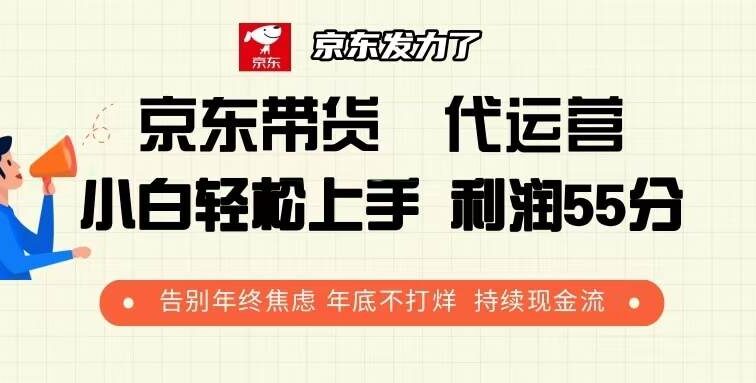 京东带货 代运营 利润55分 告别年终焦虑 年底不打烊 持续现金流