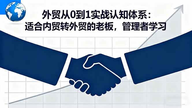 外贸从0到1实战认知体系：适合内贸转外贸的老板，管理者学习